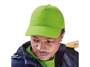 5 Panel Cotton Cap With Hard Front