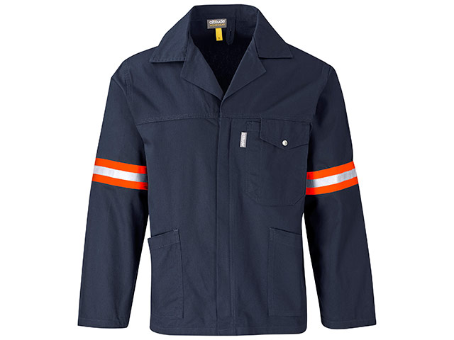 Artisan Premium 100 Percent Cotton Jacket-Reflective Arms-Orange Tape - Image 2