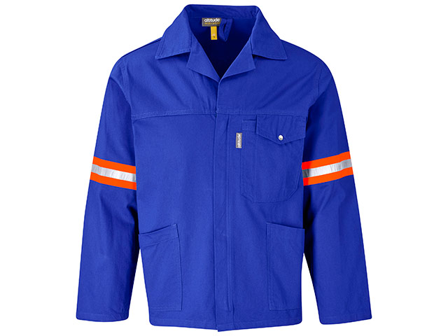 Artisan Premium 100 Percent Cotton Jacket-Reflective Arms-Orange Tape - Image 3