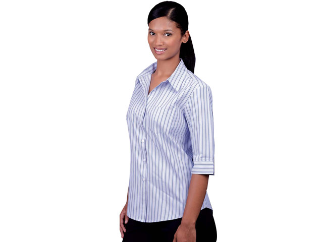 Cotton Rich Yarn Dyed Stripe Ladies Wendy Blouse