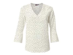 K228 Ladies 3/4 Fluted Sleeve Sienna Blouse - Polka Dot
