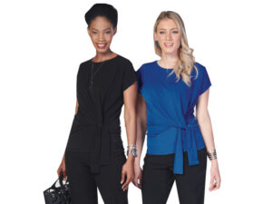 K232 Ladies Ines Short Sleeve Bon-Bon Knit Blouse