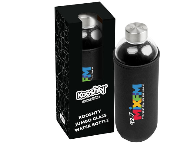 Kooshty Jumbo Glass Water Bottle - 1 Litre