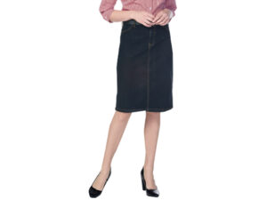 Ladies Cameron Blue/Black Denim Skirt