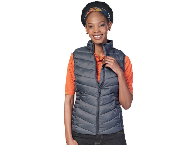 Ladies Stellar Quilted Faux Down SleeveLess Bodywarmer