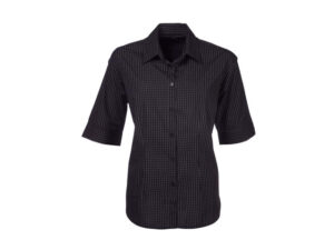 Ladies cotton rich mini check blouse