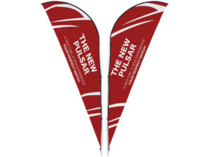 Legend 2M Sublimated Sharkfin Double-Sided Flying Banner - 1 Complete Unit