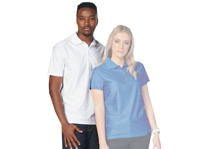 Mens Origin Jacquard Stripe Golf Shirt - Image 2