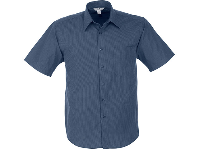 Mens Short Sleeve Micro Check Shirt - Image 4