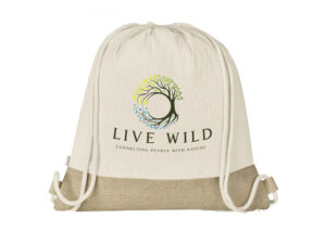 Okiyo Bijin Jute And Cotton Drawstring Bag