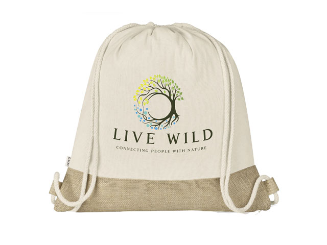 Okiyo Bijin Jute And Cotton Drawstring Bag
