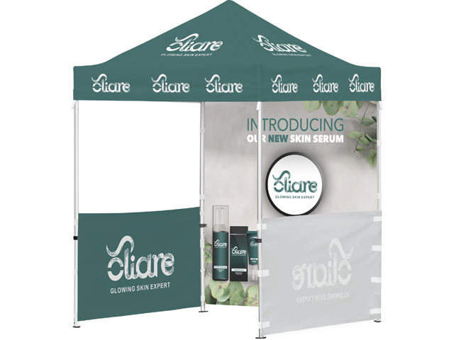 Ovation Sublimated Gazebo 2M X 2M - 2 Half-Wall Skins - 1 Full-Wall Skin