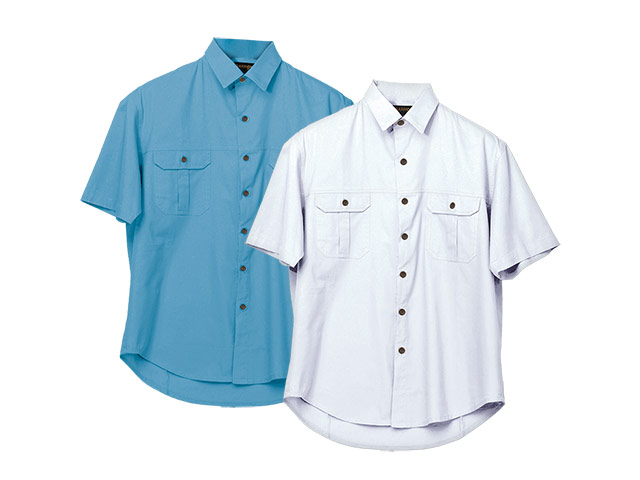 Plain Bush Shirt Mens - Image 5