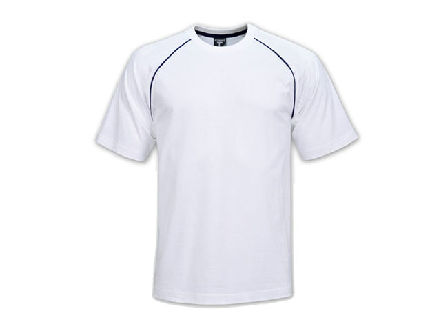 Raglan Trim T-Shirt - White/Navy - While stocks last