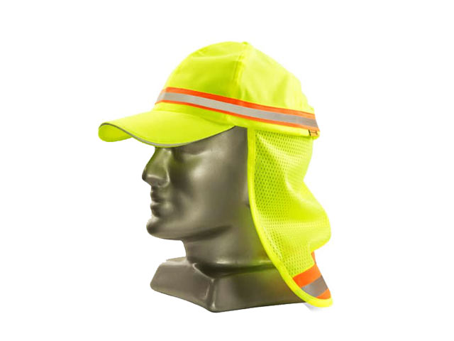 Reflective Baseball Cap With Neck Protector - Image 2
