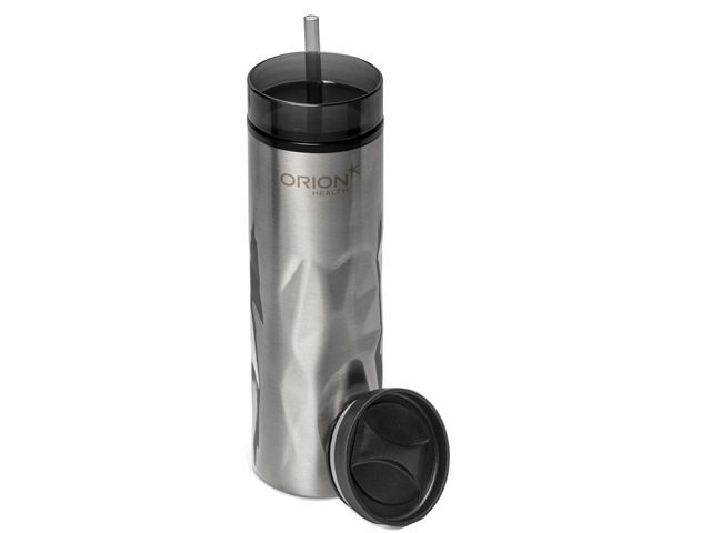 Serendipio Fire And Ice Stainless Steel And Plastic 2-In-1 Tumbler - 435Ml - Image 2