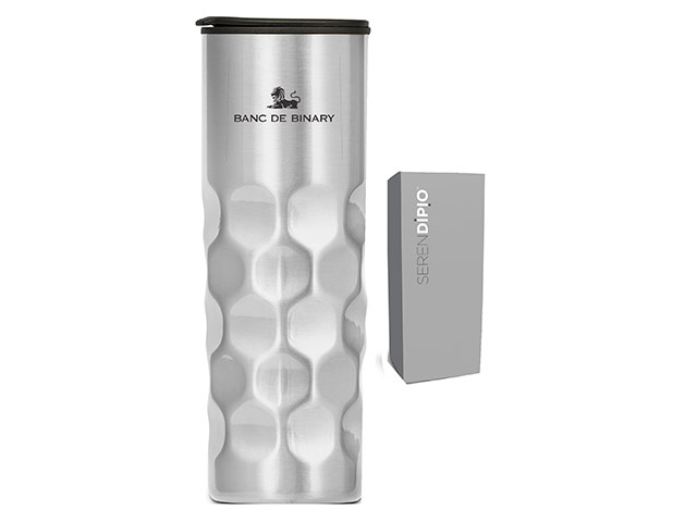 Serendipio Meteor Stainless Steel And Plastic Double-Wall Tumbler-450Ml