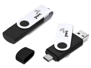 Shuffle Gyro Black Flash Drive-8Gb