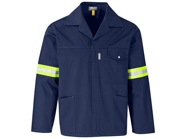 Site Premium Polycotton Jacket - Reflective Arms - Yellow Tape - Image 2