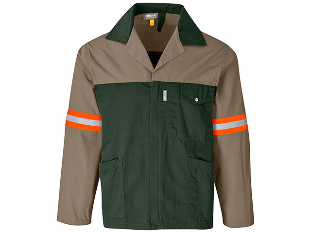 Site Premium Two-Tone Polycotton Jacket - Reflective Arms - Orange Tape - Image 3