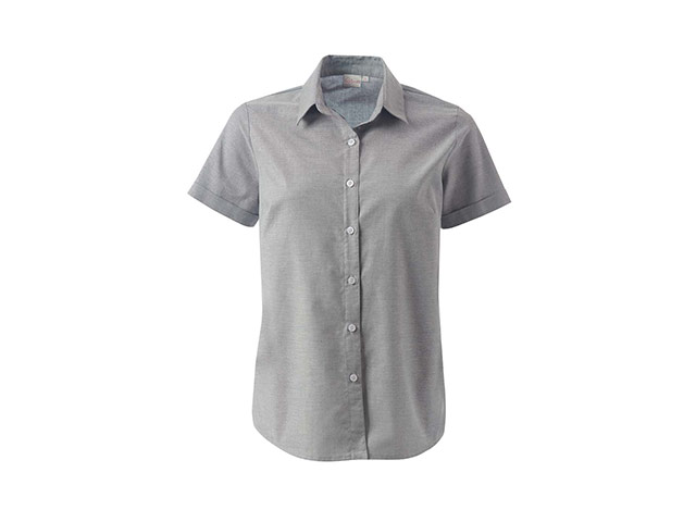 K373 Ladies Tate Oxford Short Sleeve Blouse - Image 4