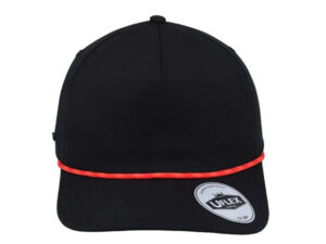 5 Panel Snapback With Rope Detail Cap