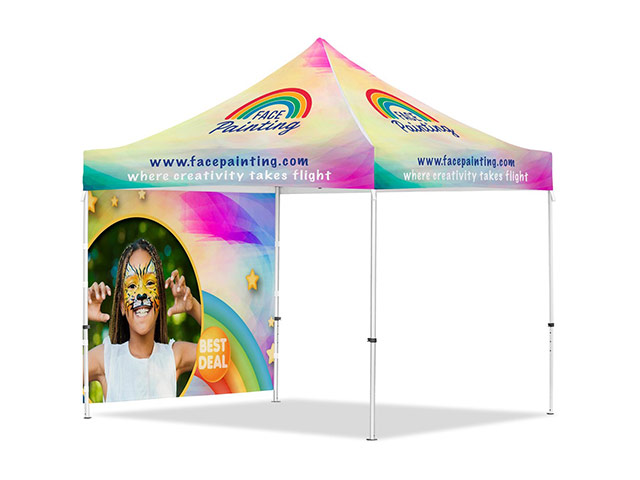 Coated Steel Sublimated Gazebo 3M X 3M - 1 Full-Wall Skin