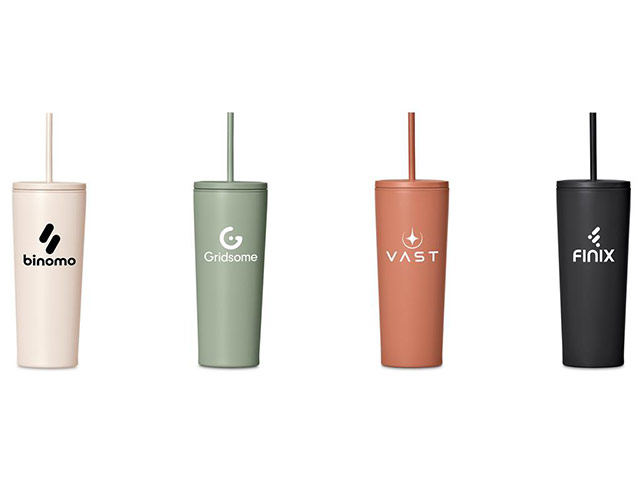 Kooshty Concorde Stainless Steel And Plastic Double-Wall Tumbler And Straw - 720Ml - Image 2