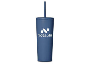 Kooshty Concorde Stainless Steel And Plastic Double-Wall Tumbler And Straw - 720Ml
