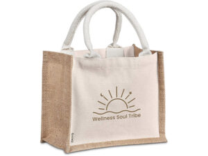 Okiyo Chinsai Mini Jute And Cotton Gift Bag