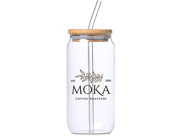 Okiyo Natsu Glass And Bamboo Tumbler And Straw-500Ml