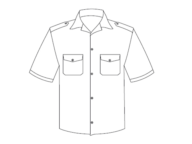 Shirt Glad Neck 100 Percent Polyester Short Sleeve Pilot White 2Pkt