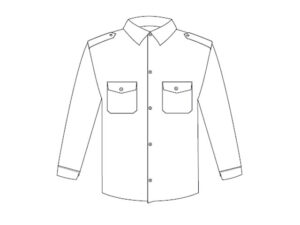 Shirt Raised Collar Long Sleeve  Pilot