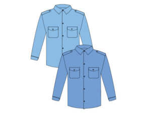 Shirt Raised Collar Long Sleeve Pilot