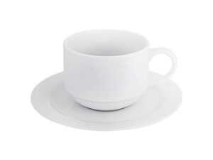 Arctic White Stackable Cup And Saucer 220Ml